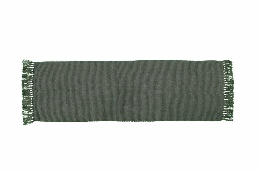 Passadeira Algodão York Verde Oliva 0,50x1,40m Artesanal Teares