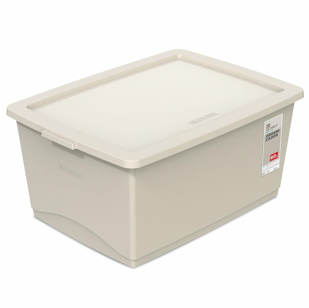 Organizador c/Tampa My Closet Linho 60L 41x60x30,5cm