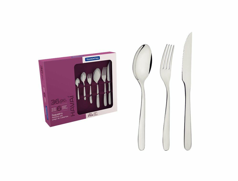 Faqueiro 36 Peças Havai Inox Tramontina