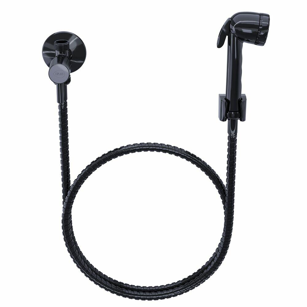 Ducha Higiênica com Registro Preto Blukit
