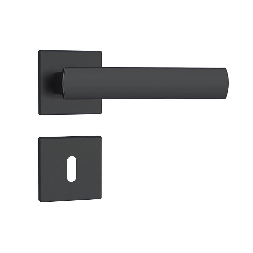 Fechadura Roseta  Quadrada Preto Fosco Interna 40mm Stam
