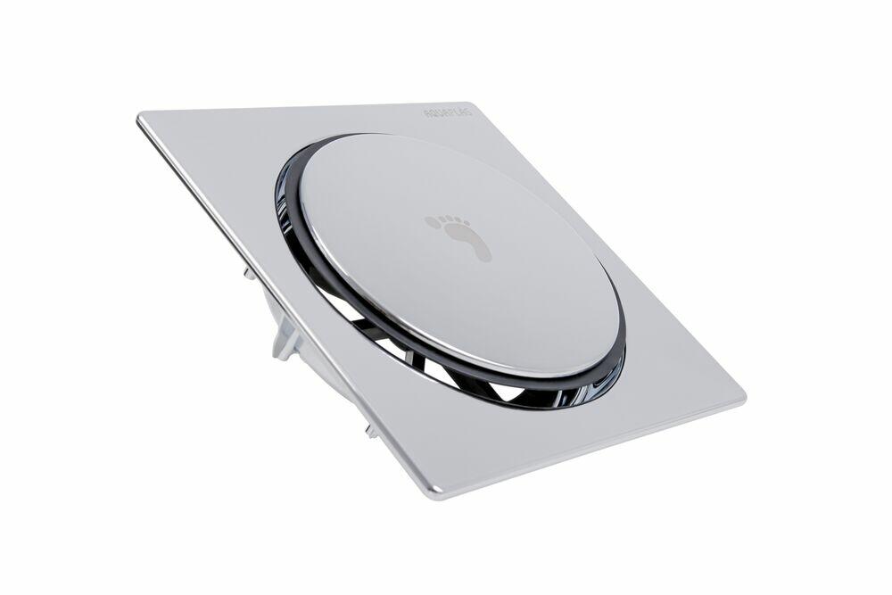 Ralo Click 10x10 Quadrado Cromado Stamplas