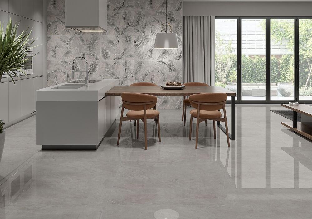 Porcelanato Gales Cinza Retificado Acetinado 62x121 Damme