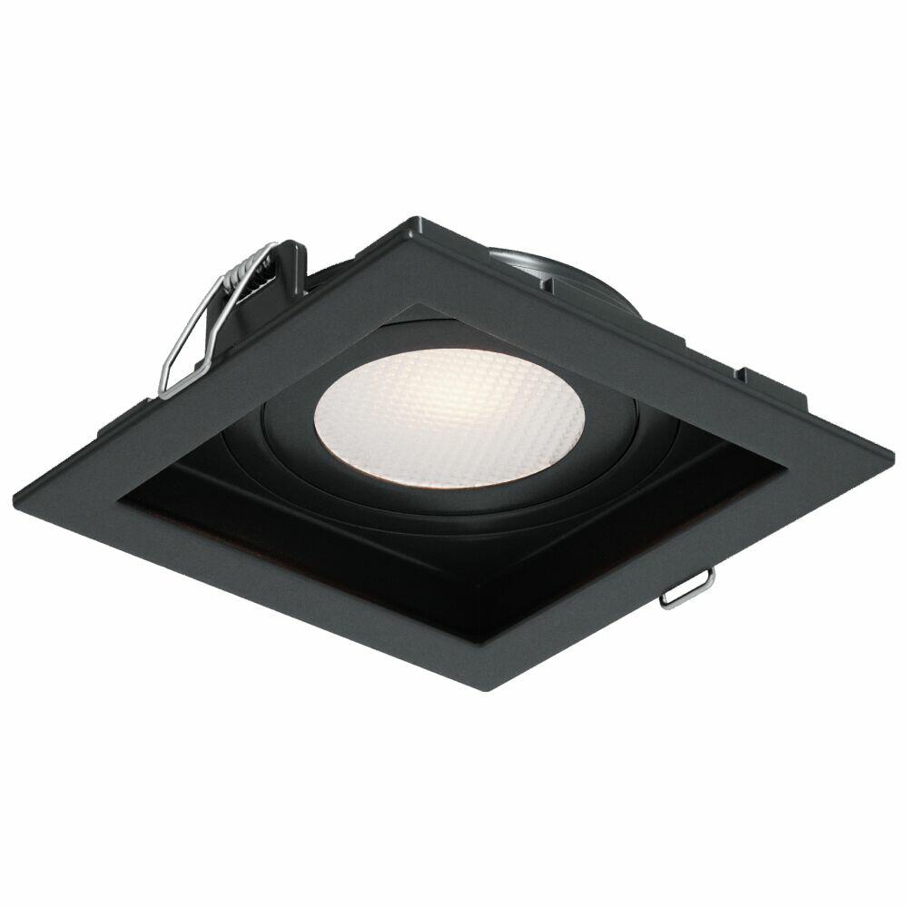 Spot Embutir para 1 Lâmpada Ar111 Preto Gu10 Vitralux