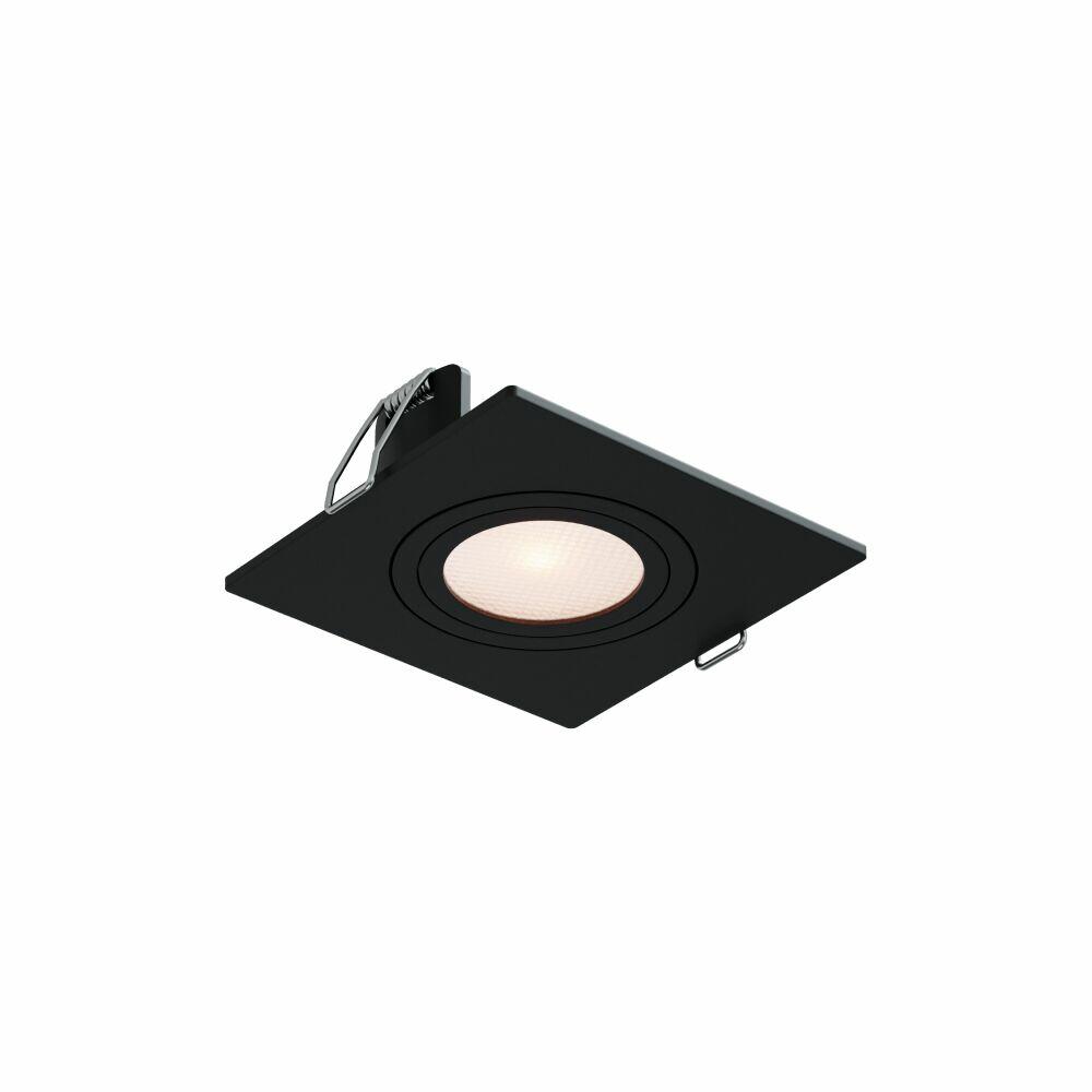 Spot Embutir Quadrado Mr16 Gu10 Play Preto Bivolt Vitralux