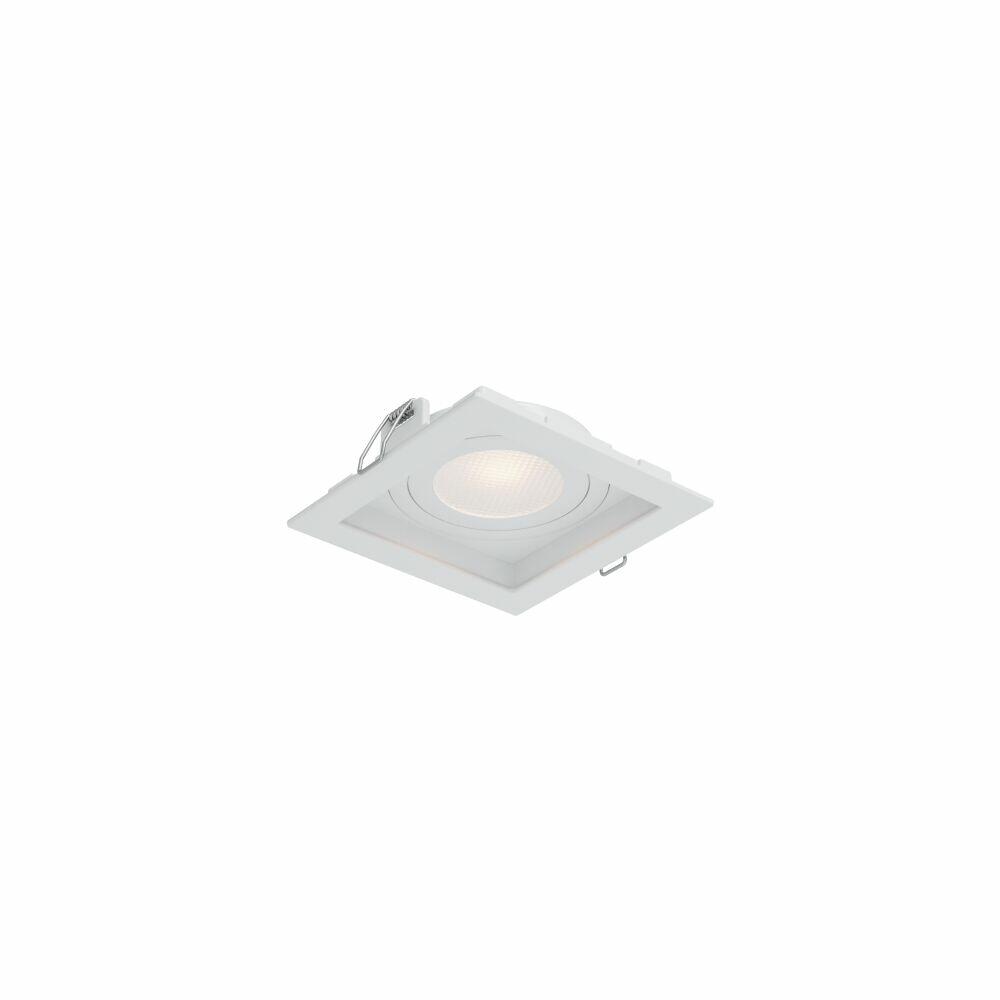 Spot Embutir Quadrado Recuado Mr11 Branco Gu10 Play Branco Bivolt Vitralux