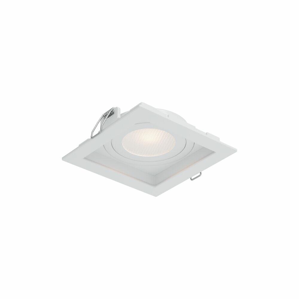 Spot Embutir Quadrado Recuado Mr16 Branco Gu10 Play Branco Bivolt Vitralux