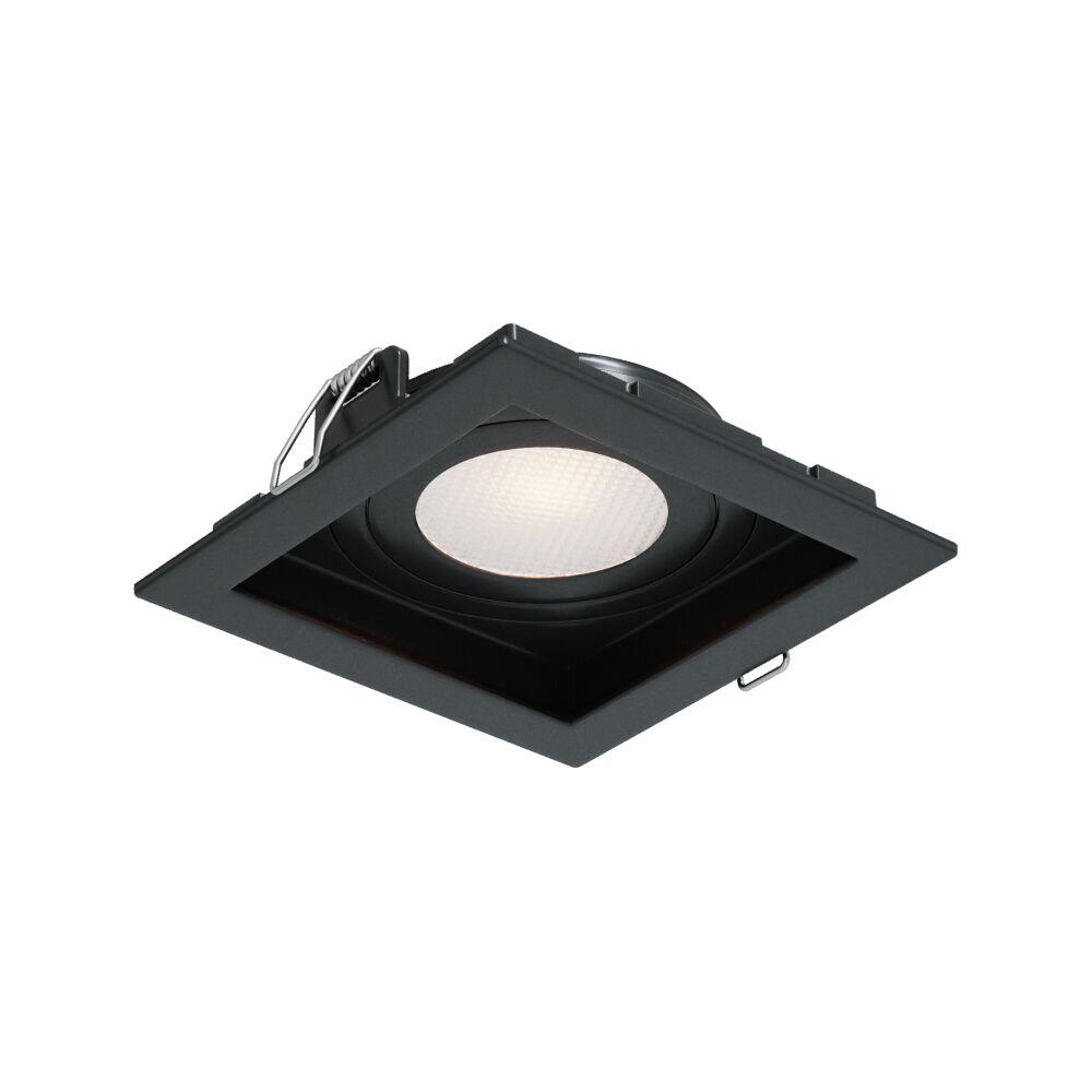 Spot Embutir Quadrado Recuado Par20 Preto Gu10 Play Bivolt Vitralux
