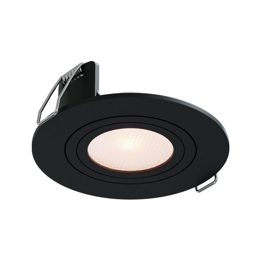 Spot Embutir Redondo Ar70 Preto Gu10 Play Bivolt Vitralux
