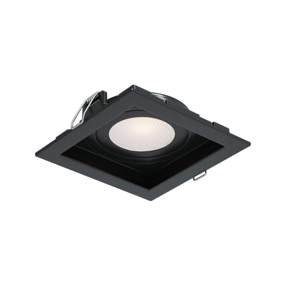Spot Embutir Quadrado Recuado Ar70 Preto Gu10 Play Bivolt Vitralux