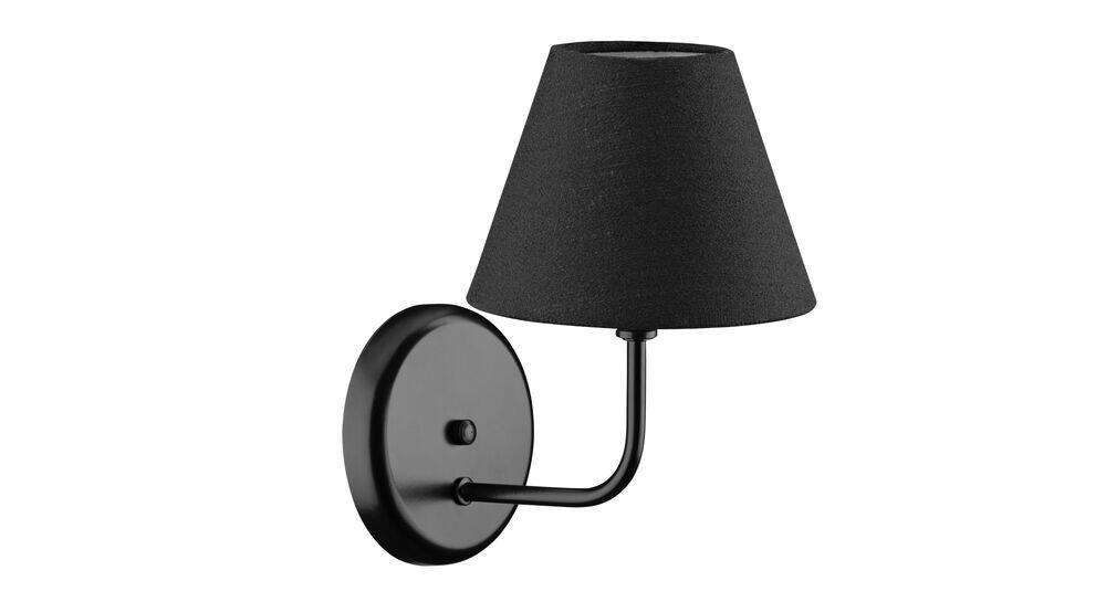Arandela 1 Lâmpada Com Cúpula E27 Panamera Preto Bivolt Dital
