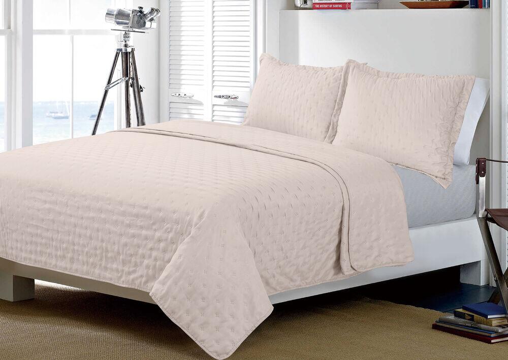 Jogo de Colcha Casal 220x240cm Dreams Bege Retangular Diagonal