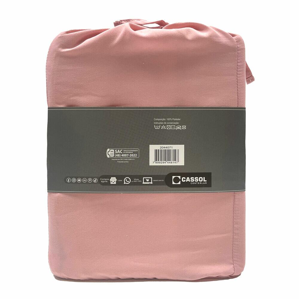 Jogo de Cama Solteiro 90x190cm Dreams Rose Retangular Diagonal