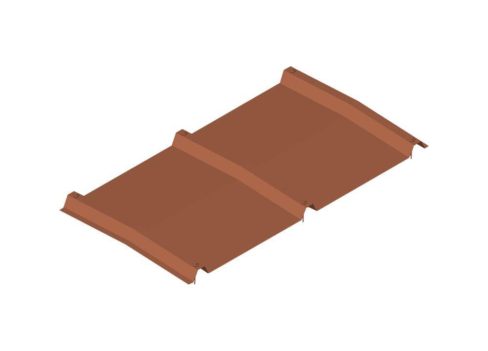 Cumeeira Lisa Dentada 1,20mx0,43mm Terracota Kingspan