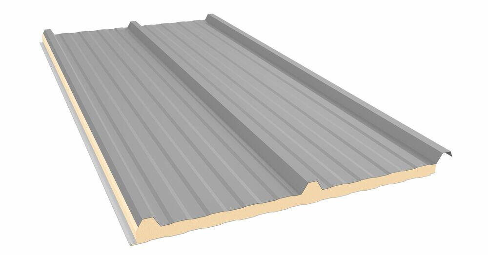 Telha Termica 1,00X5,65mx20mm Aço Grafite e Branco Neve Kingspan