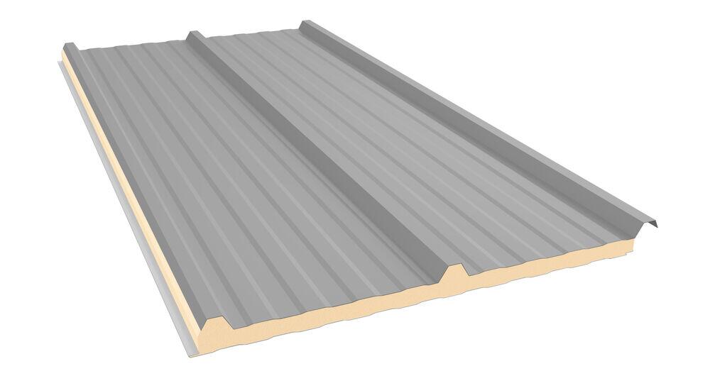 Telha Termica 1,00X4,55mx20mm Aço Grafite e Branco Neve Kingspan