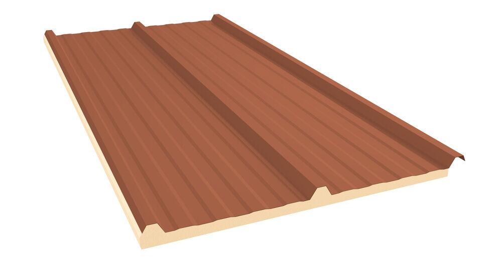 Telha Termica 1,00X3,45mx20mm Aço Terracota e Branco Neve Kingspan