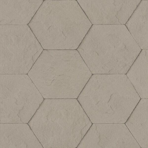 Papel Parede 0,53x10m Tijolo Hexágono Diagonal