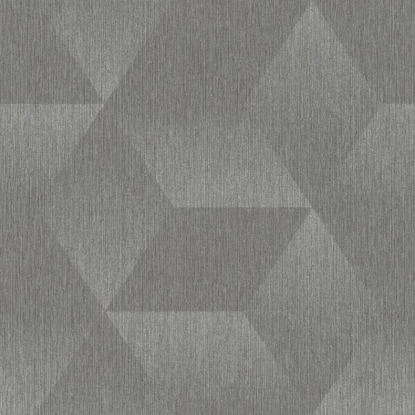 Papel Parede Geométrico Cinza Escuro 0,53x10m Diagonal
