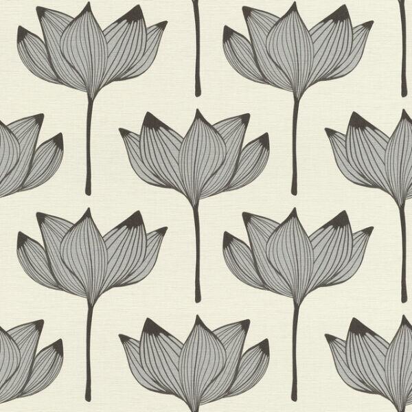 Papel Parede Folhagens Branco 0,53x10m Diagonal