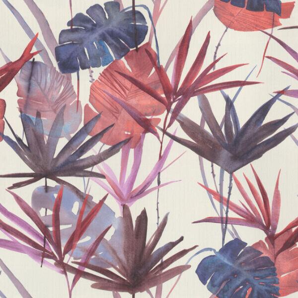 Papel Parede 0,53x10m Folhagem Diagonal
