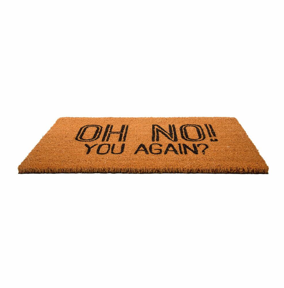 Capacho Fibra 40x60cm Oh No Natural Preto Diagonal