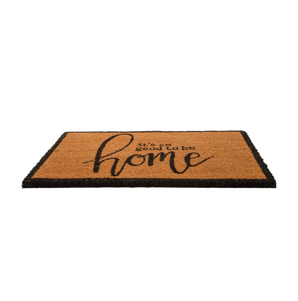 Capacho Fibra 40x60cm Home Natural Preto Diagonal