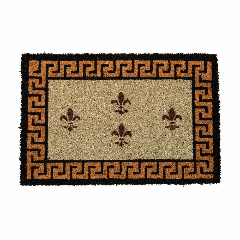 Capacho Fibra de Coco 40x60cm Realeza Natural Preto Diagonal
