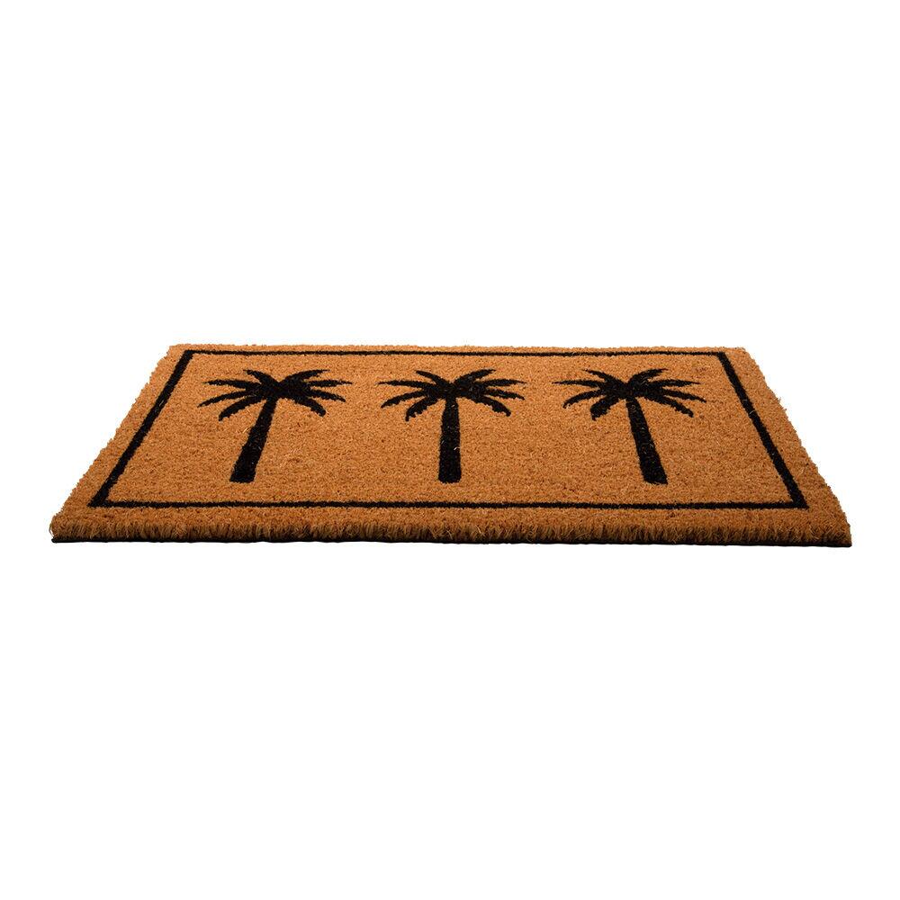 Capacho Fibra de Coco 40x60cm Coqueiro Natural/preto Diagonal