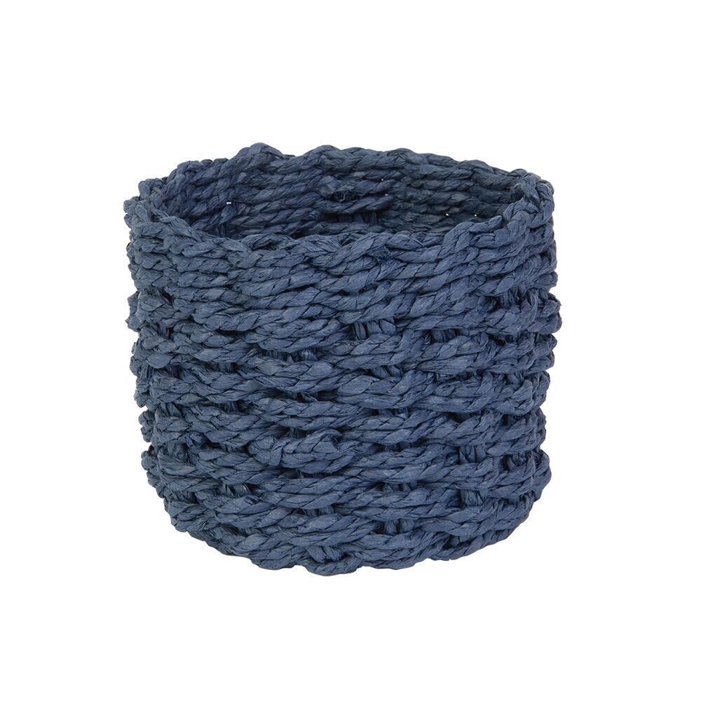 Cesta Decorativa 12cm Aurora Azul Marinho Diagonal