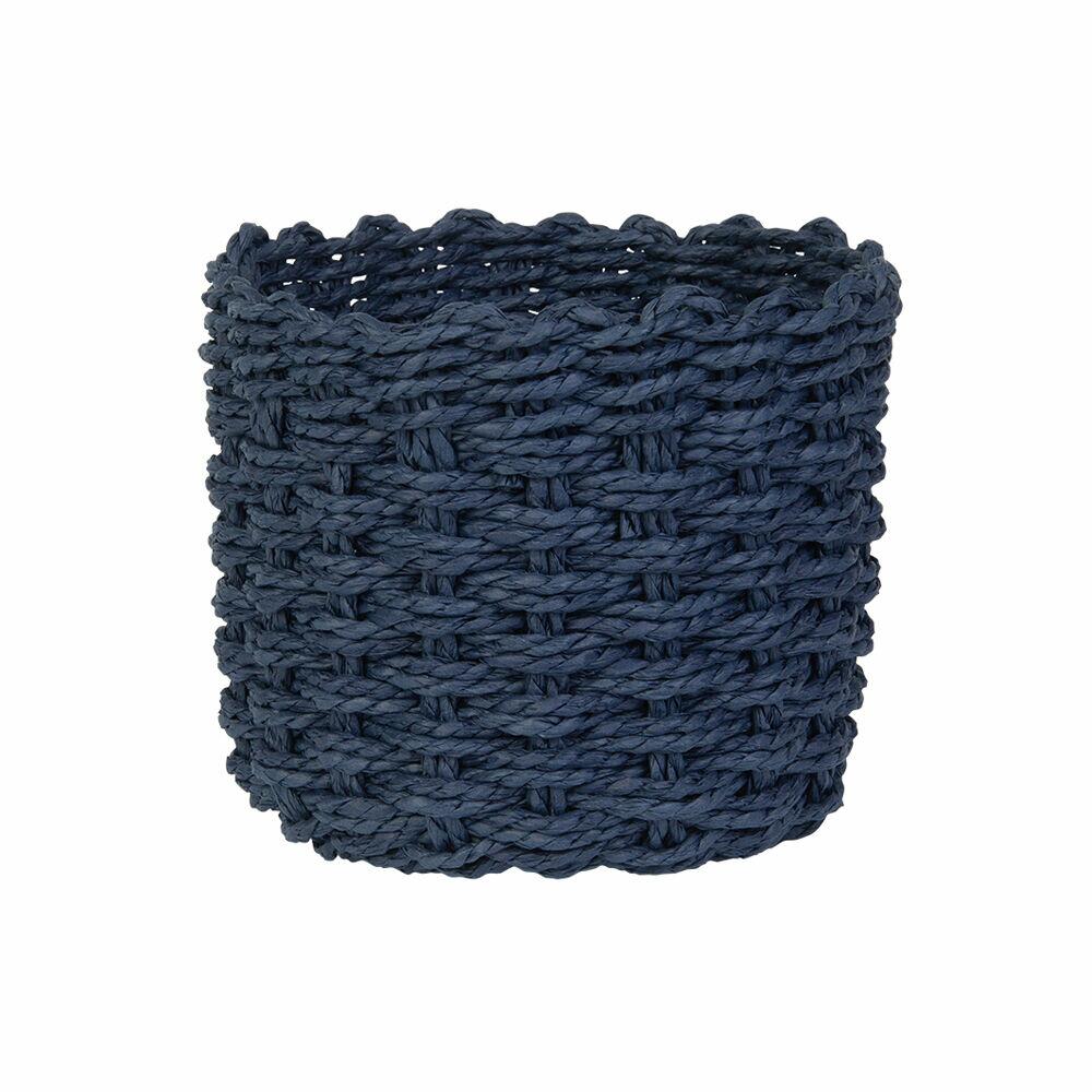 Cesta Decorativa 15cm Aurora Azul Marinho Diagonal