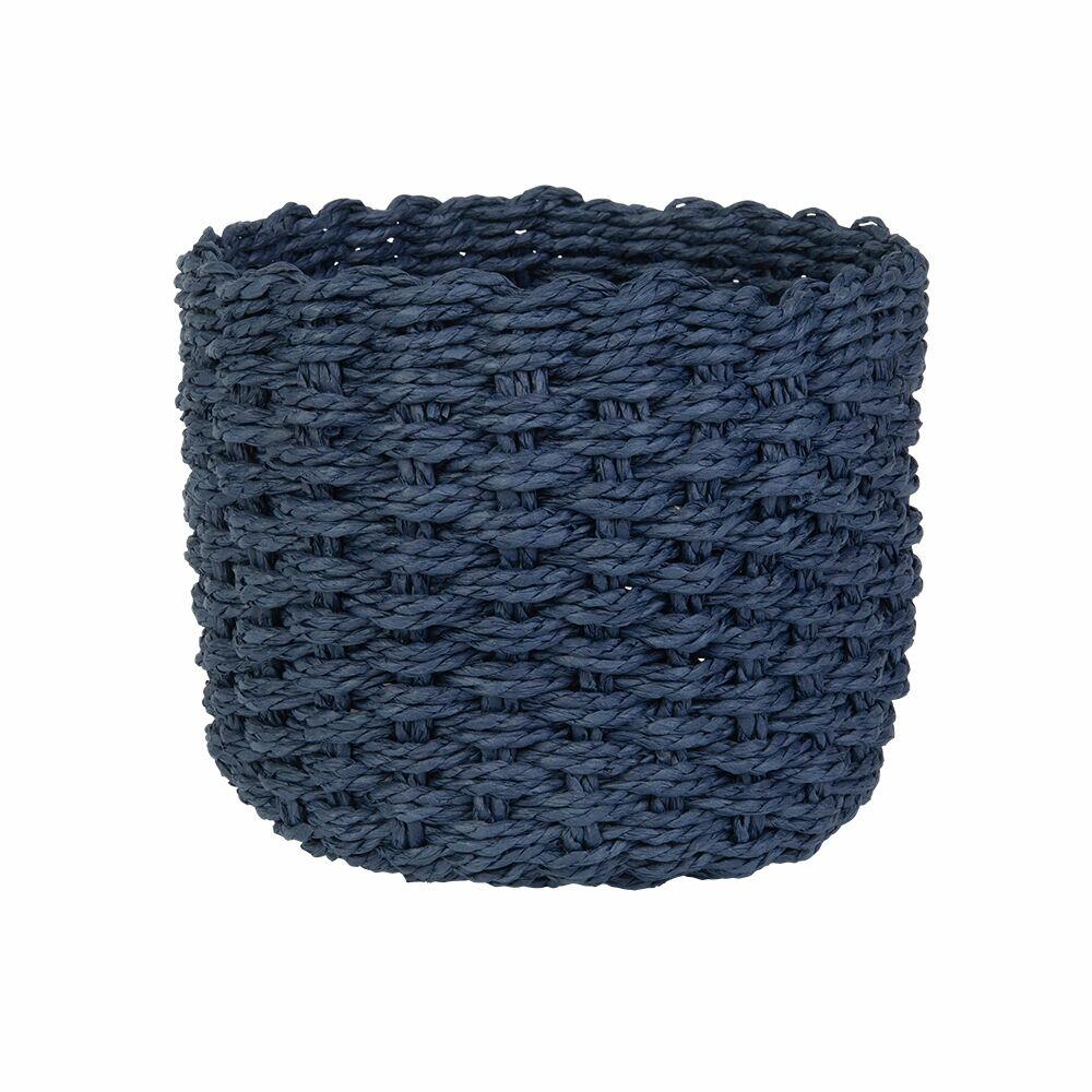 Cesta Decorativa 20cm Aurora Azul Marinho Diagonal