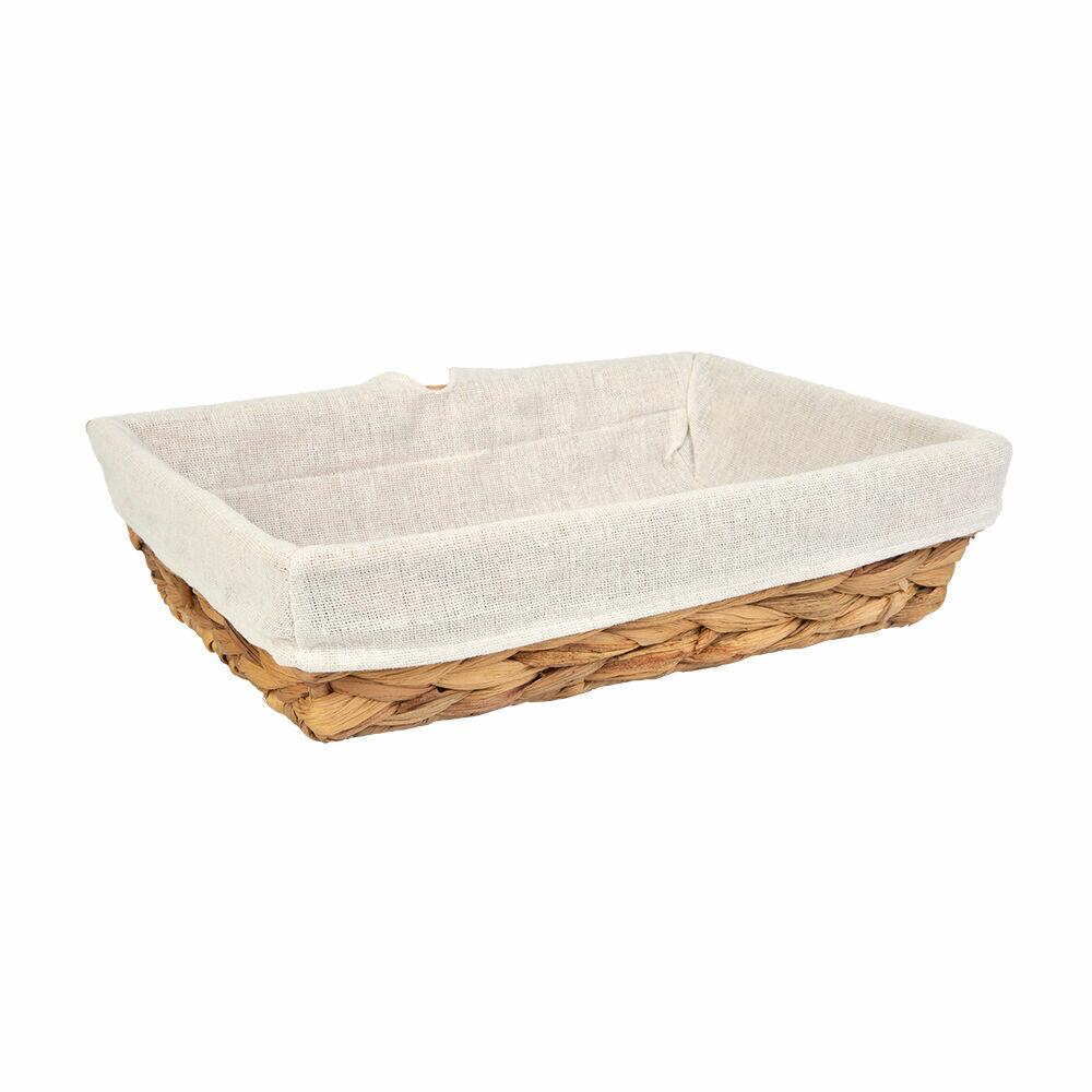 Cesta Decorativa 32cm Com Forro Natural Diagonal