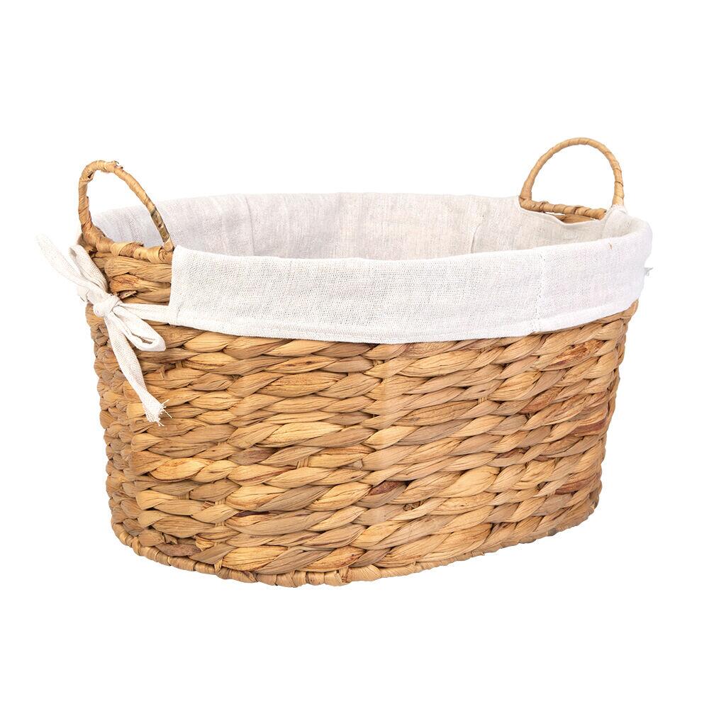 Cesto 40cm Com Forro Natural Diagonal