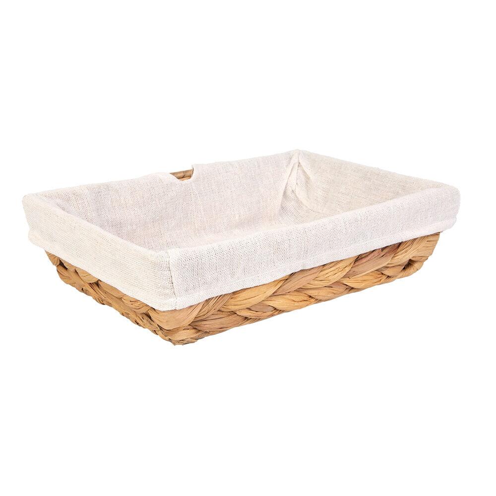 Cesta Decorativa Com Forro Natural Diagonal