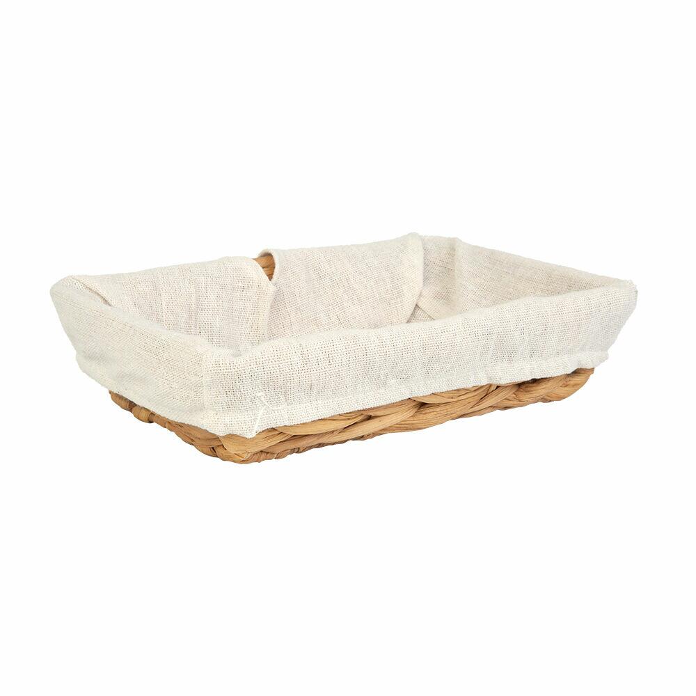 Cesta Decorativa 22cm Com Forro Natural Diagonal
