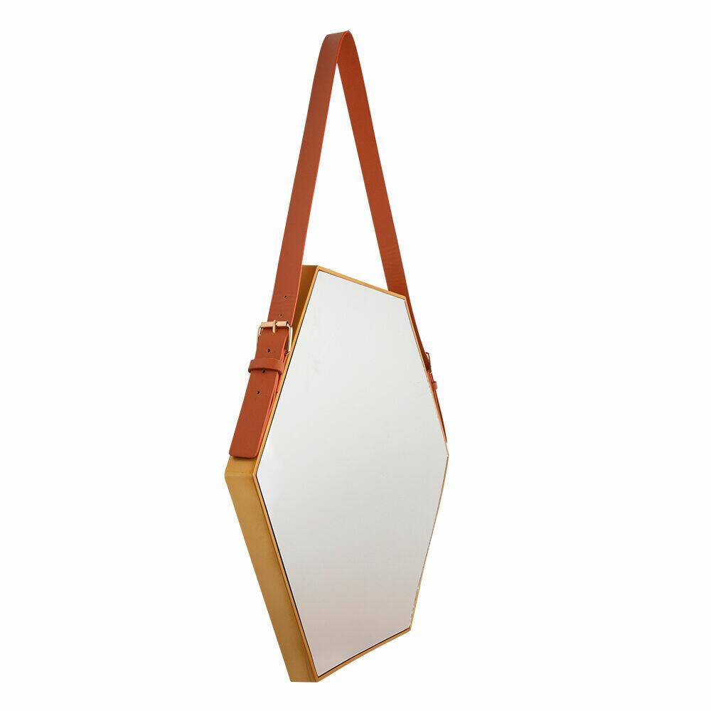 Espelho 42cm Gold Com Alça Diagonal