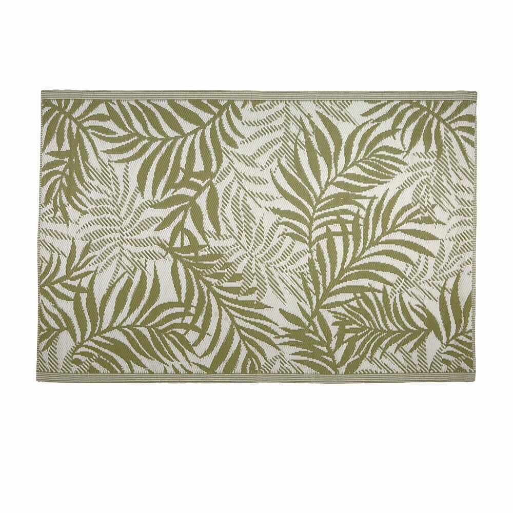 Tapete Com Bainha Verde Branco Retangular 120x180cm Diagonal