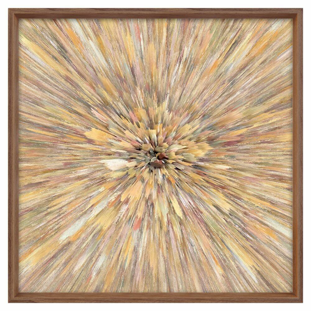 Quadro Abstrato 50x50cm Bege Tropical Artes