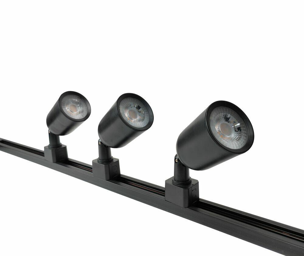 Kit Trilho 3 Lâmpada  5w 6000k Bivolt Preto Vitralux
