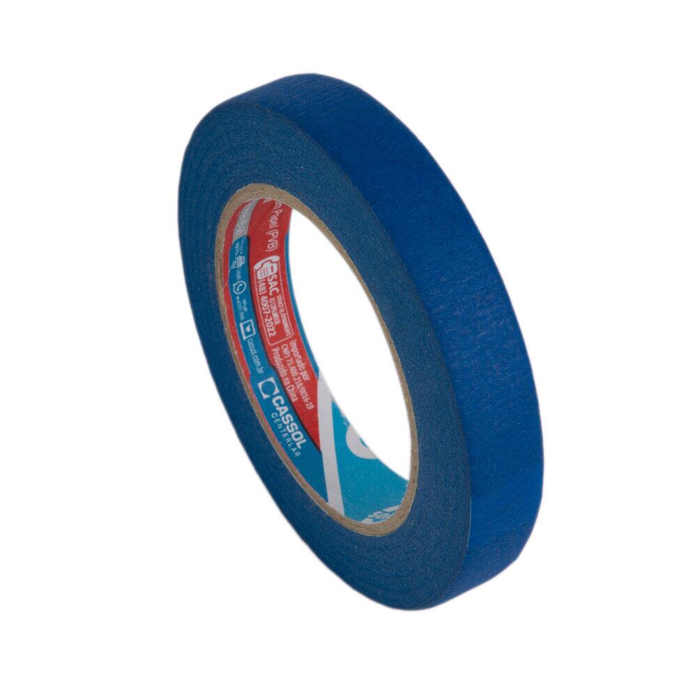 Fita Adesiva 1,8cmx50m Crepe Solcolor Azul Solcolor