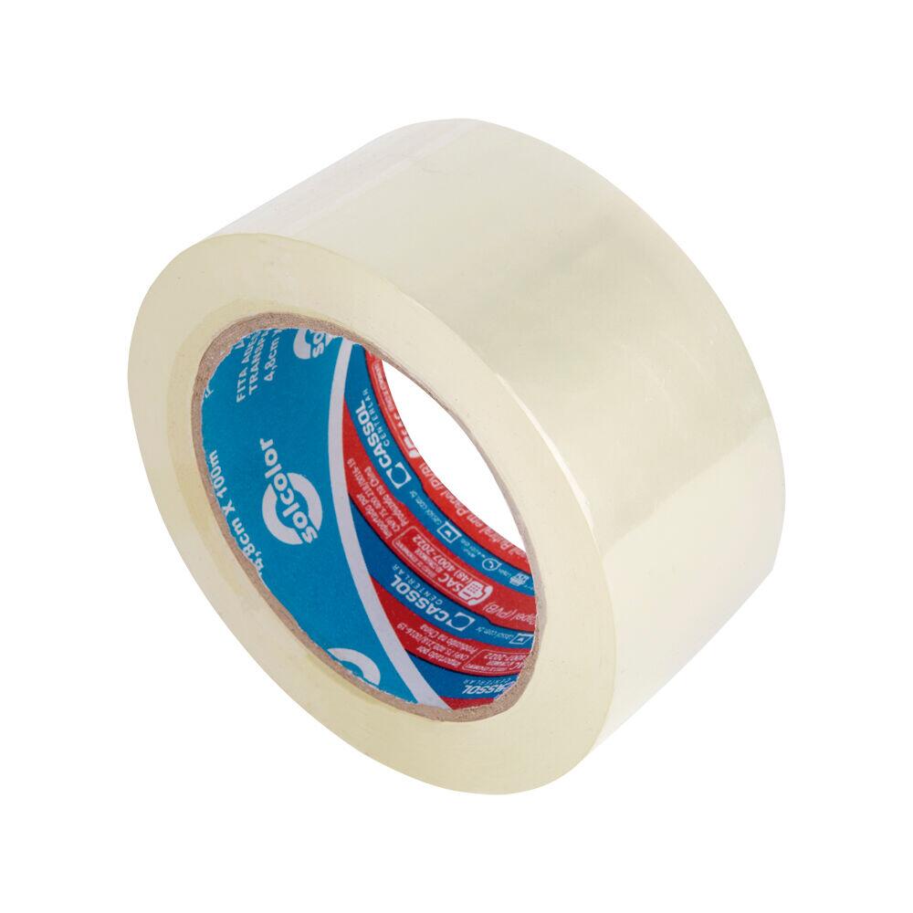 Fita Adesiva 4,8cmx100m Transparente Solcolor