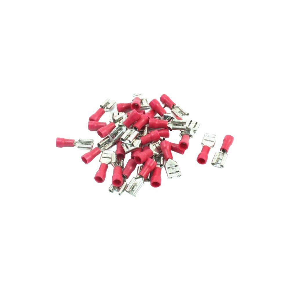 Terminal Receptor Fêmea 6,5mm 10 Peças Vermelho A Santos