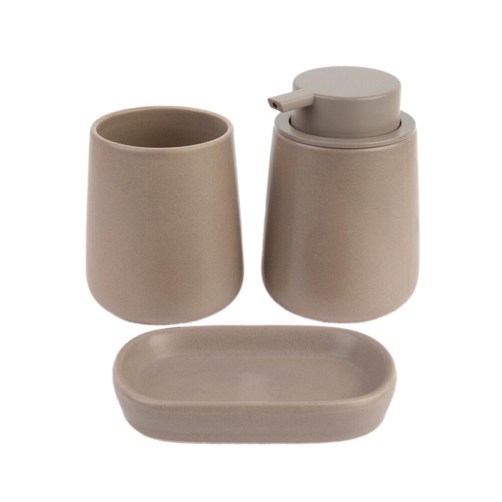 Kit Para Banheiro 3 Peças Dolomita Fendi Casa&ideia