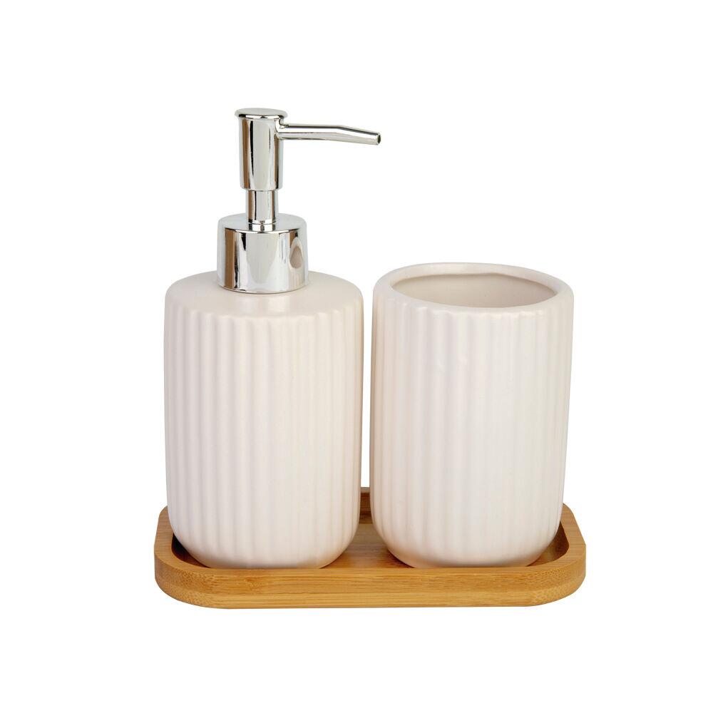 Kit para Banheiro 3 Peças Dolomita Branco Casa&ideia