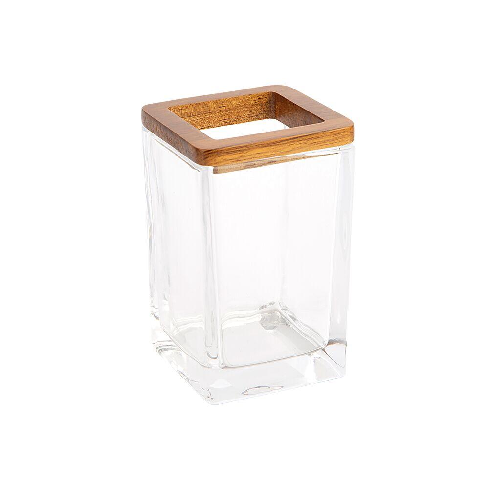 Porta Escova de Dente Ayana 6,8x6,8cm Transparente Casa&ideia