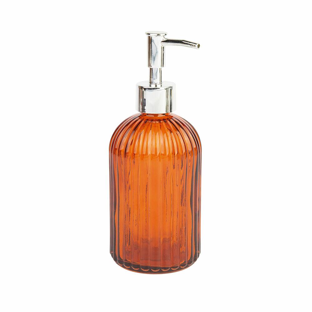 Saboneteira Liquida Texturik Vidro 410 Ambar Casa&ideia