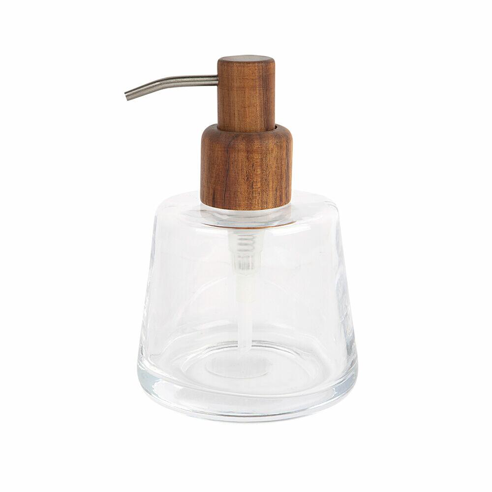 Saboneteira Liquida Ayo 10x10cm Transparente Redonda Casa&ideia