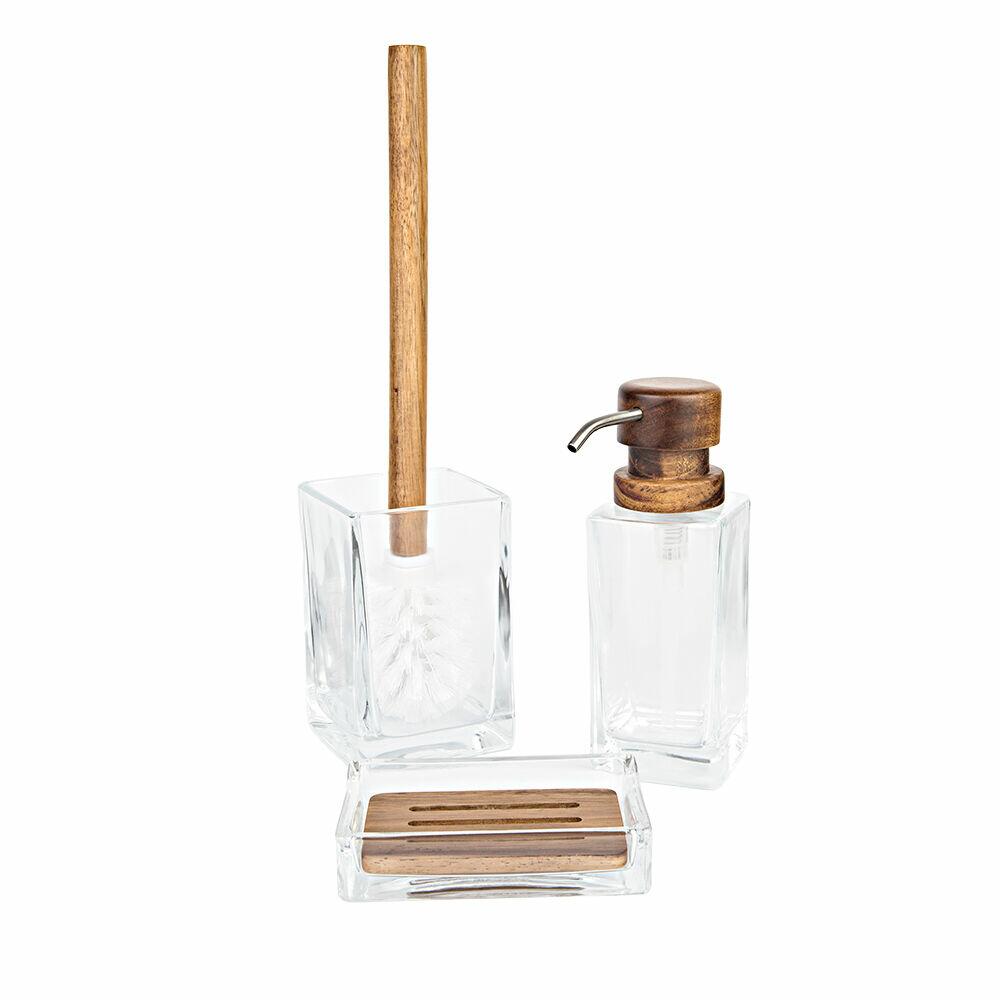 Dispensador Liquido Ayana 7x7cm Vidro Transparente Casa&ideia