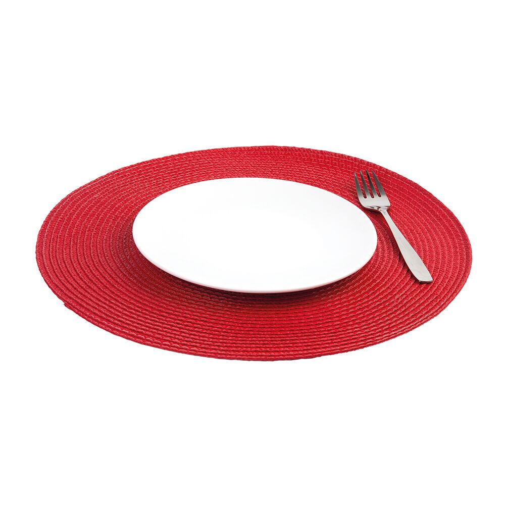 Lugar Americano Labirinto 38x38cm Vermelho Redondo Casa&ideia